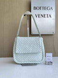 Bottega Veneta Small Cobble Shoulder Bag 709418 Lambskin Light Blue