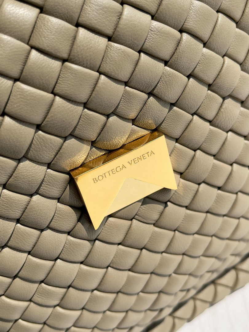 Bottega Veneta Small Cobble Shoulder Bag 709418 Lambskin Dark Gray