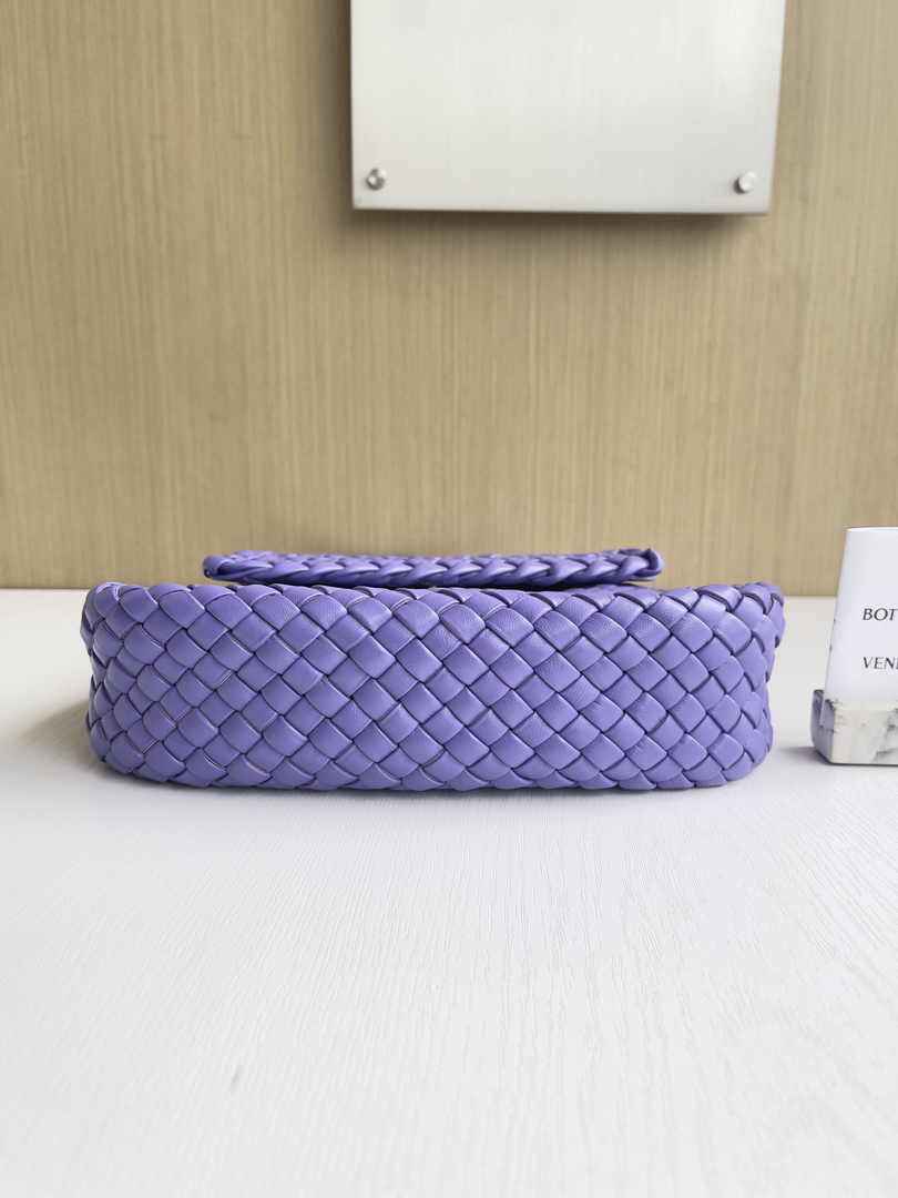 Bottega Veneta Small Cobble Shoulder Bag 709418 Lambskin Purple