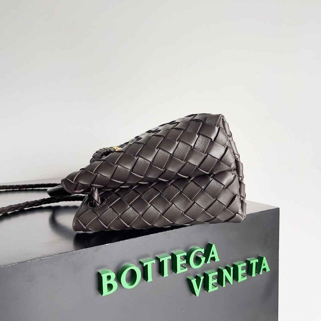 Bottega Veneta Small East West Andiamo 754990 Lambskin Coffee