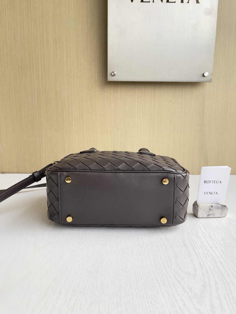 Bottega Veneta Small Getaway 776736 Lambskin Coffee