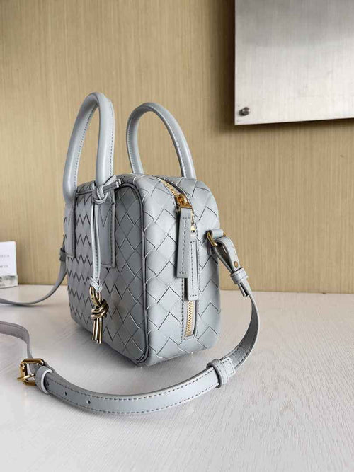 Bottega Veneta Small Getaway 776736 Calfskin Gray