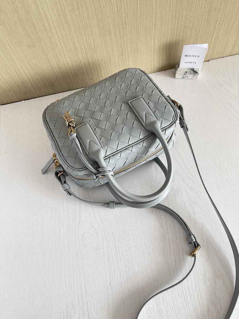 Bottega Veneta Small Getaway 776736 Calfskin Gray
