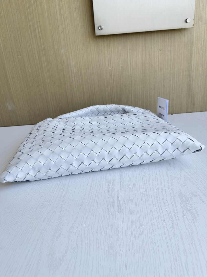 Bottega Veneta Small Hop Bag 763966 Calfskin White