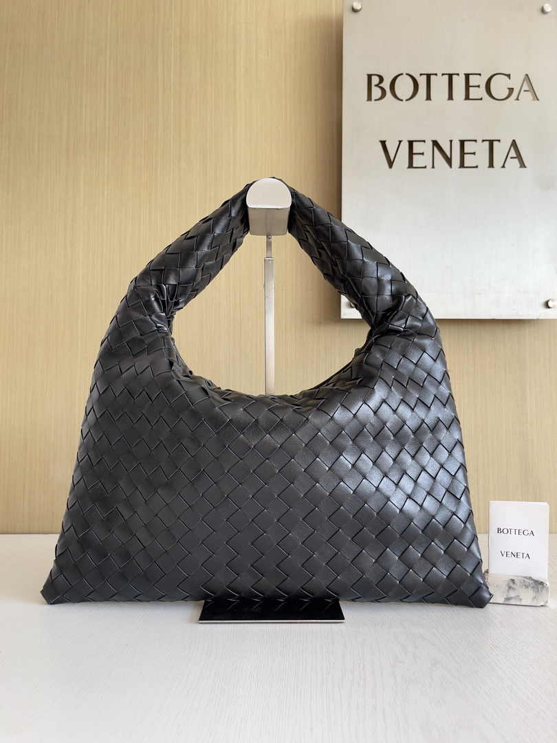 Bottega Veneta Small Hop Bag 763966 Calfskin Black