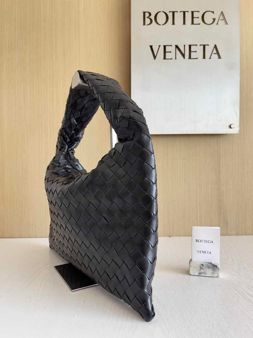 Bottega Veneta Small Hop Bag 763966 Calfskin Black