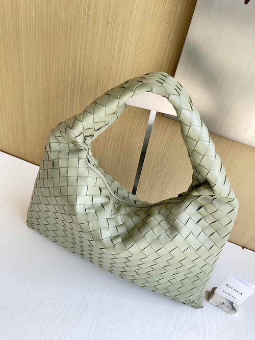 Bottega Veneta Small Hop Bag 763966 Calfskin Light Green