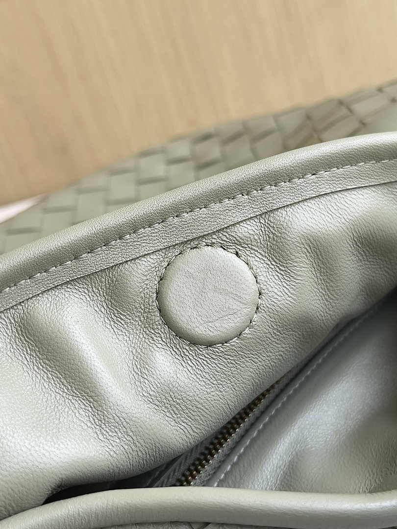 Bottega Veneta Small Hop Bag 763966 Calfskin Light Green