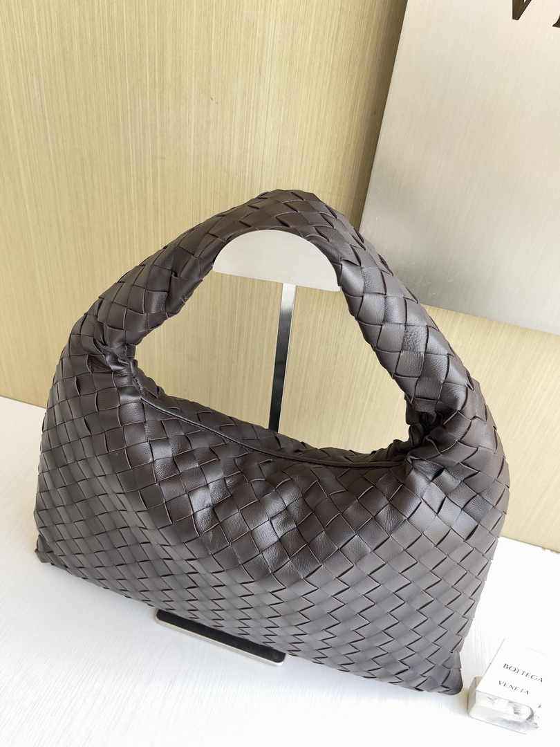 Bottega Veneta Small Hop Bag 763966 Calfskin Brown