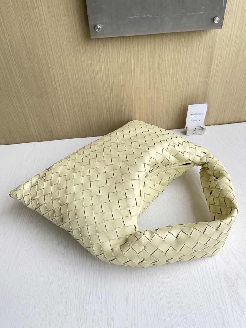 Bottega Veneta Small Hop Bag 763966 Calfskin Yellow