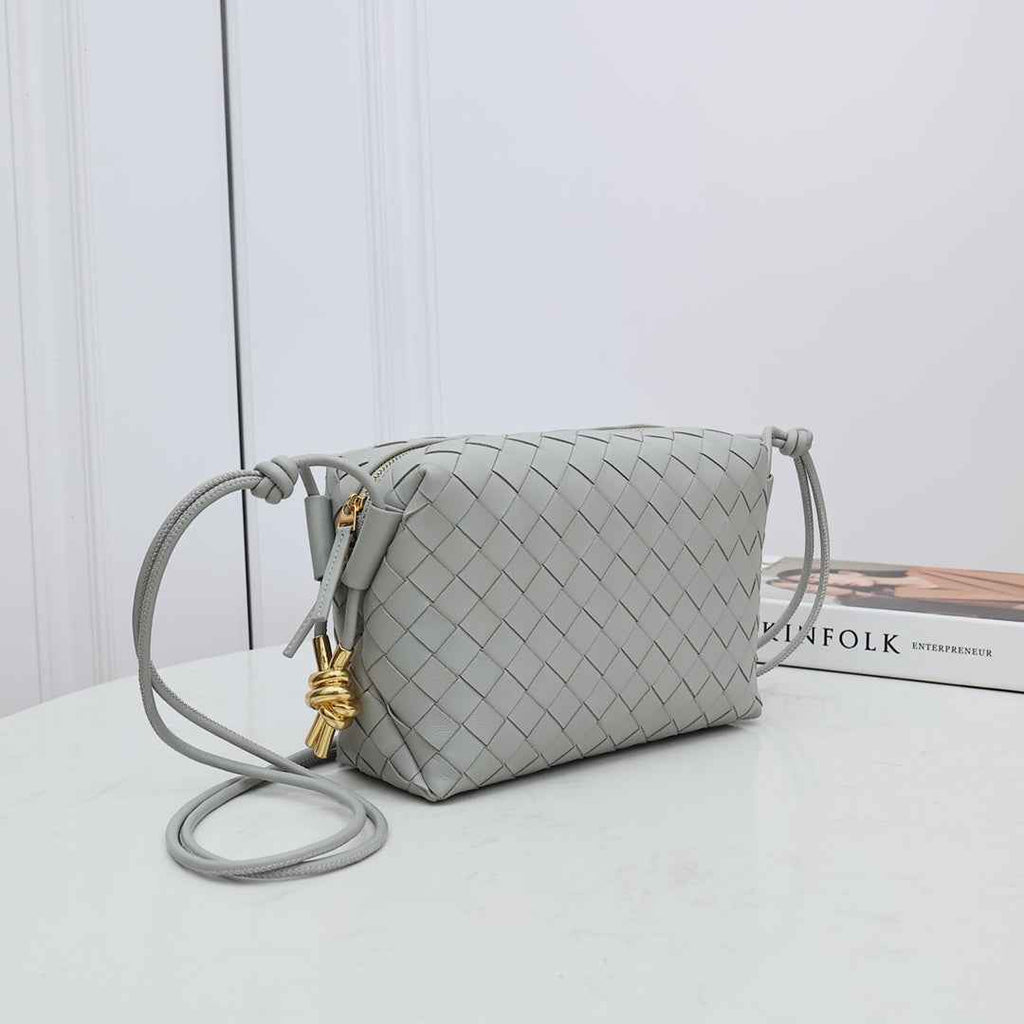 Bottega Veneta Small Loop Camera Bag 723548 Gray leather