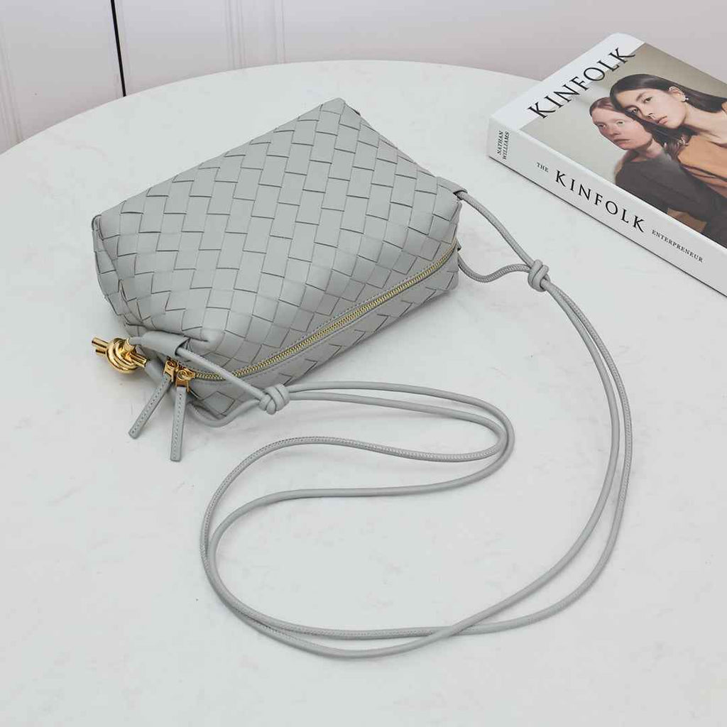 Bottega Veneta Small Loop Camera Bag 723548 Gray leather