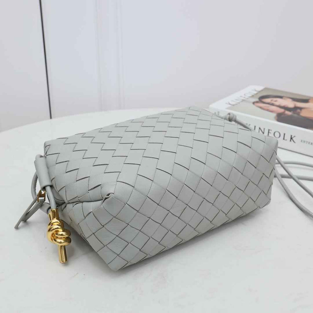 Bottega Veneta Small Loop Camera Bag 723548 Gray leather