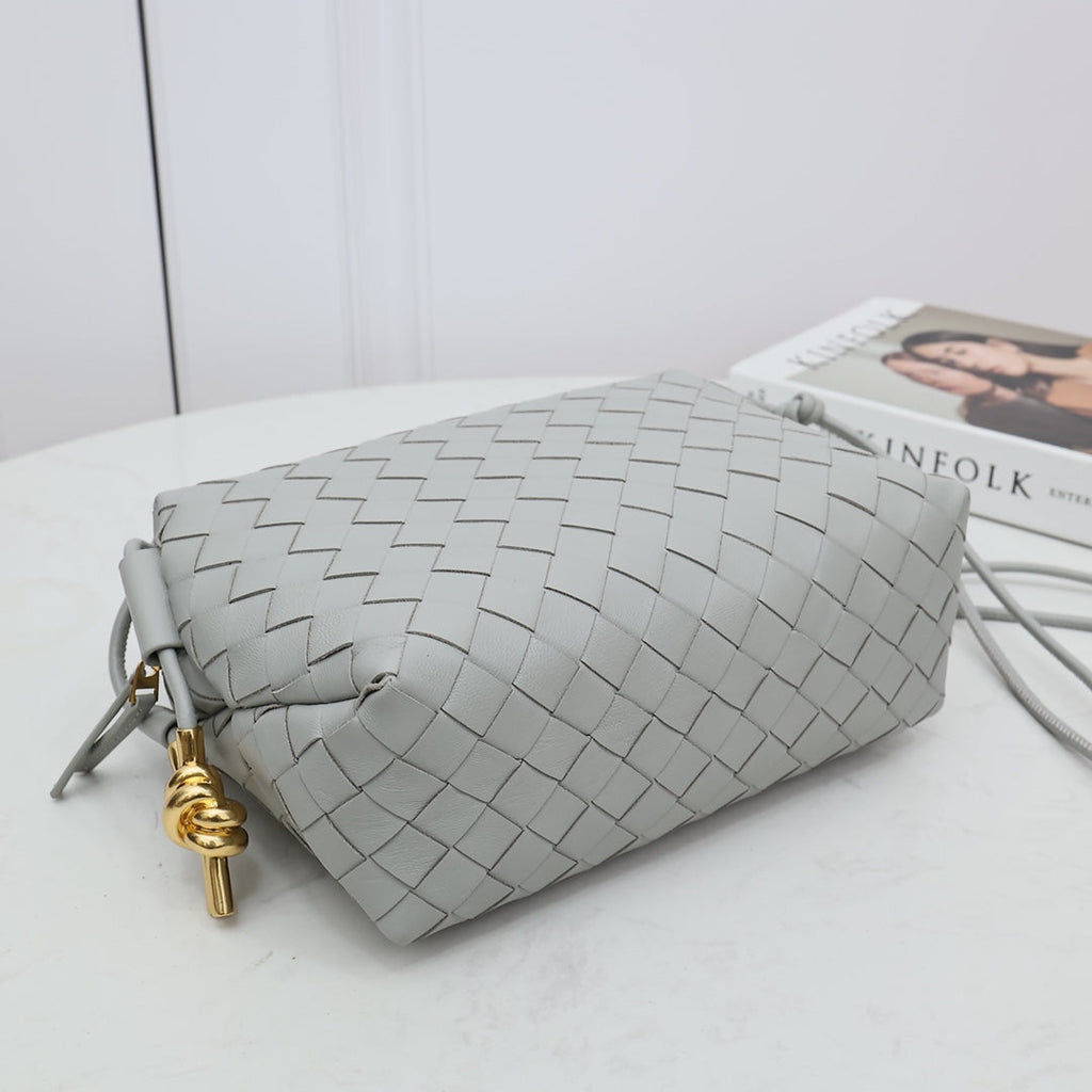 Bottega Veneta Small Loop Camera Bag 723548 Gray leather