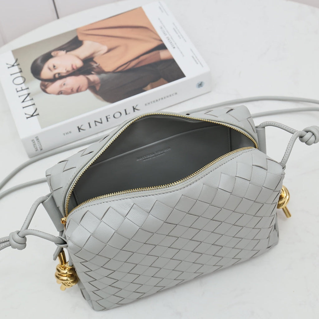 Bottega Veneta Small Loop Camera Bag 723548 Gray leather