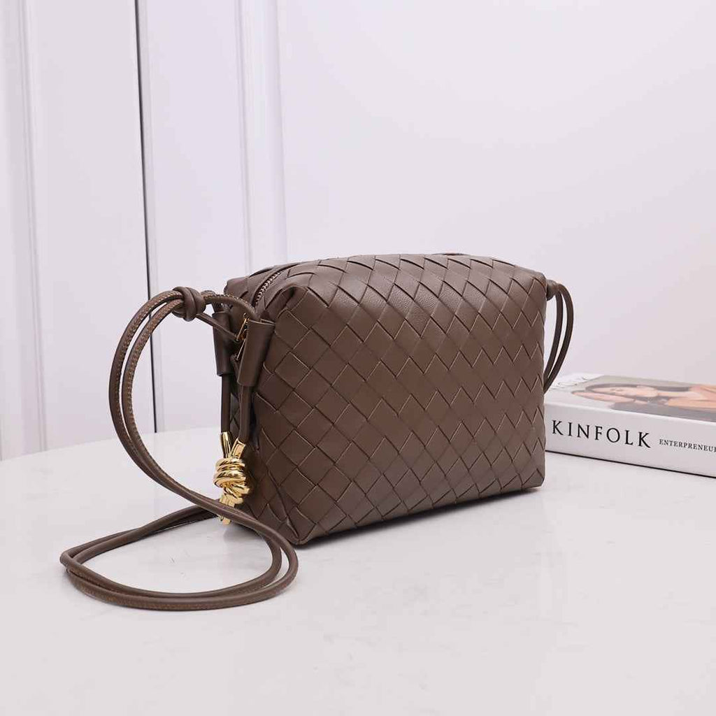 Bottega Veneta Small Loop Camera Bag 723548 Brown leather