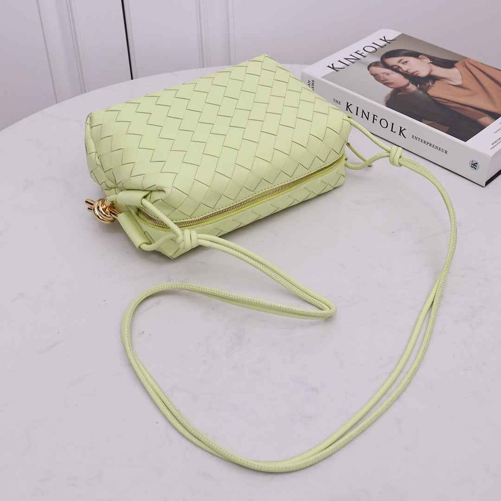 Bottega Veneta Small Loop Camera Bag 723548 Light Green leather