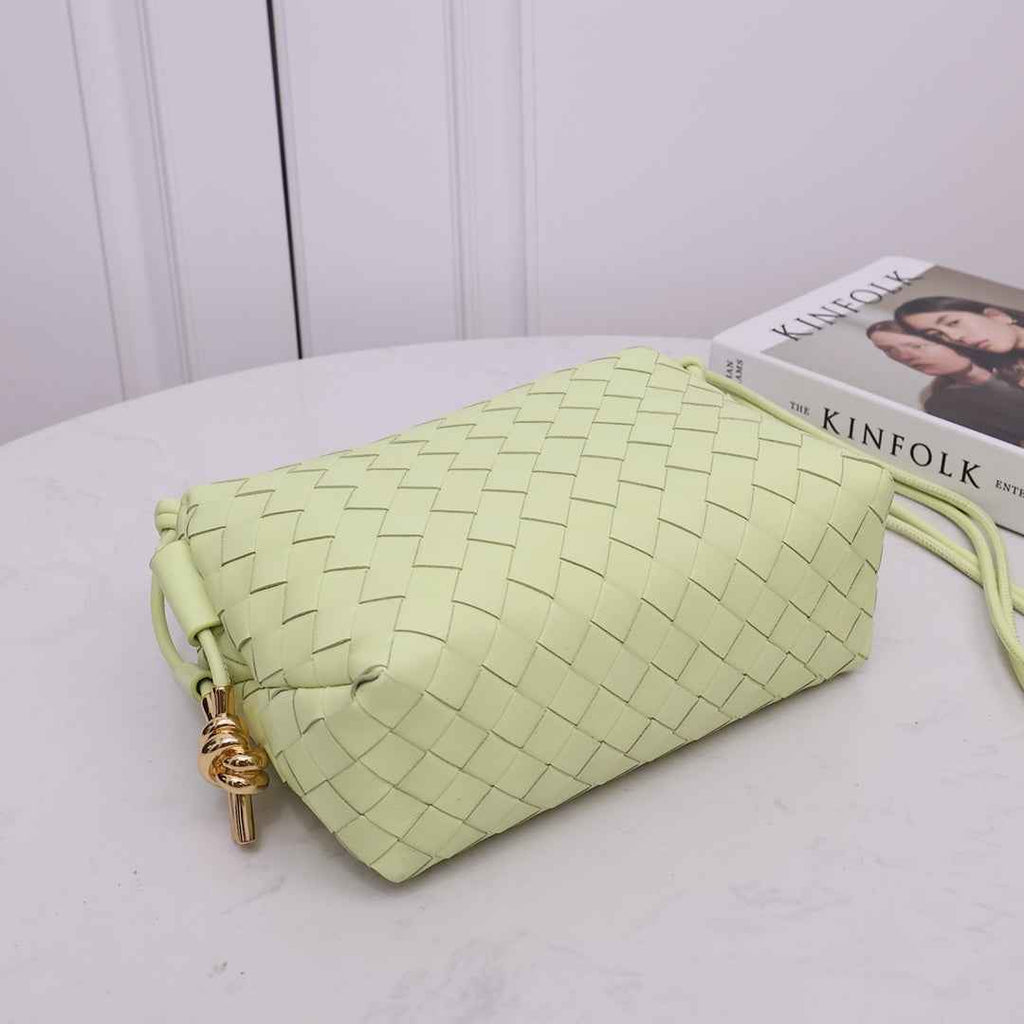 Bottega Veneta Small Loop Camera Bag 723548 Light Green leather