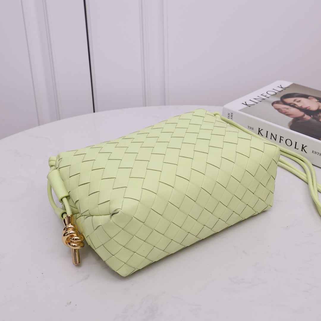 Bottega Veneta Small Loop Camera Bag 723548 Light Green leather