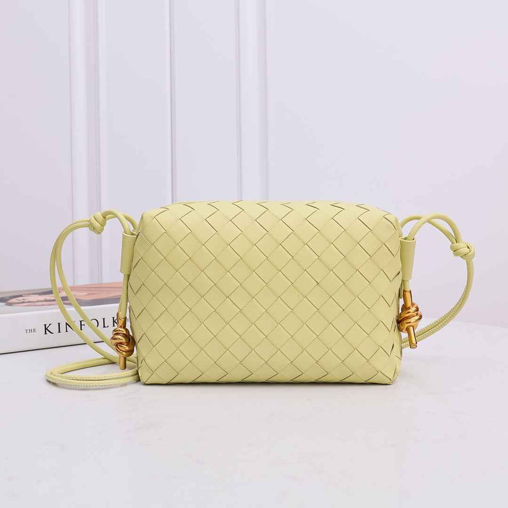 Bottega Veneta Small Loop Camera Bag 723548 Yellow leather