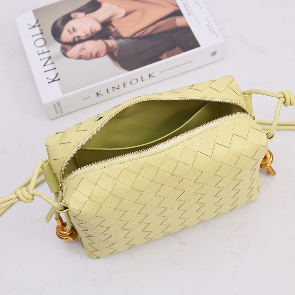 Bottega Veneta Small Loop Camera Bag 723548 Yellow leather