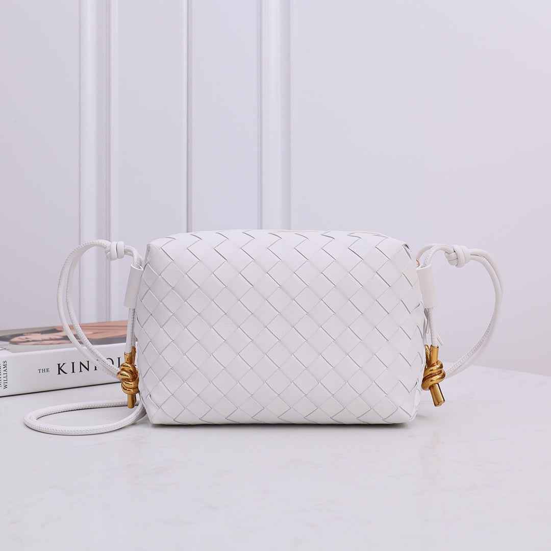 Bottega Veneta Small Loop Camera Bag 723548 White leather