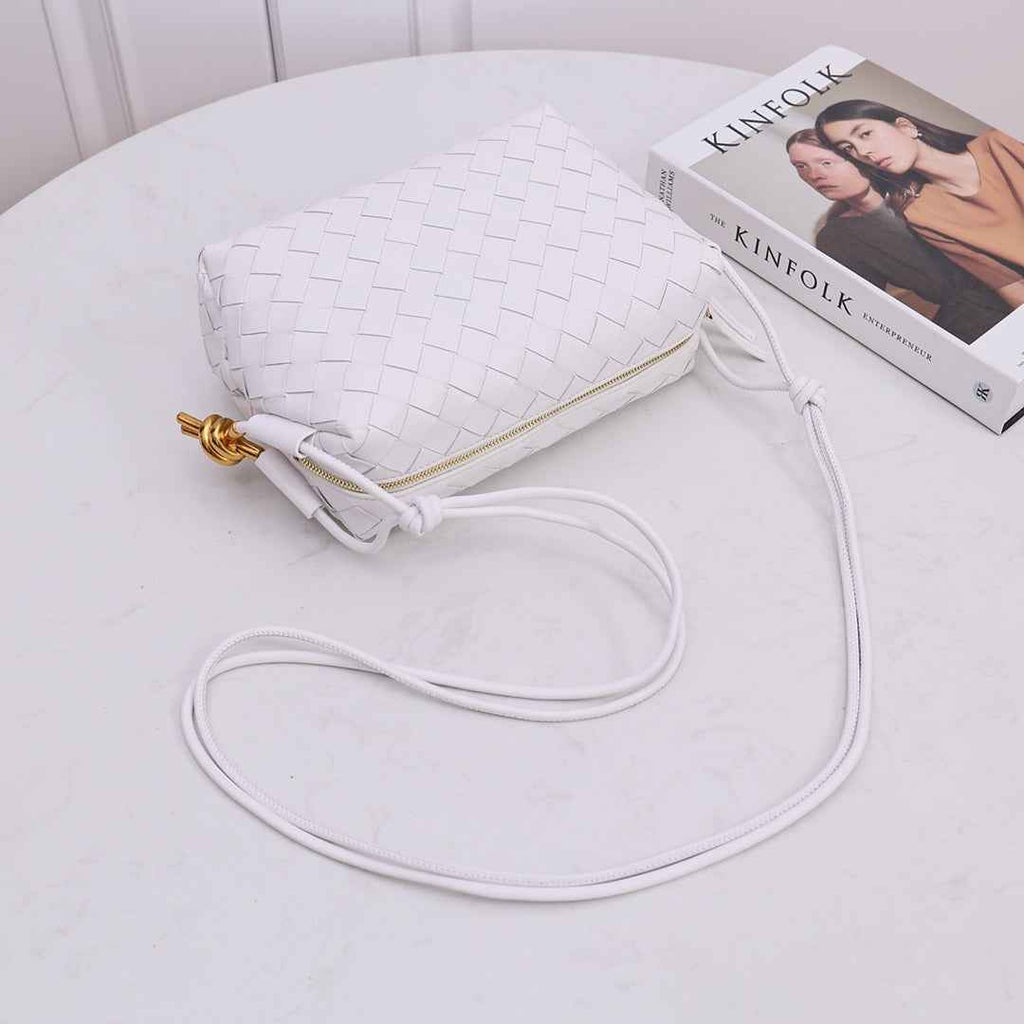 Bottega Veneta Small Loop Camera Bag 723548 White leather