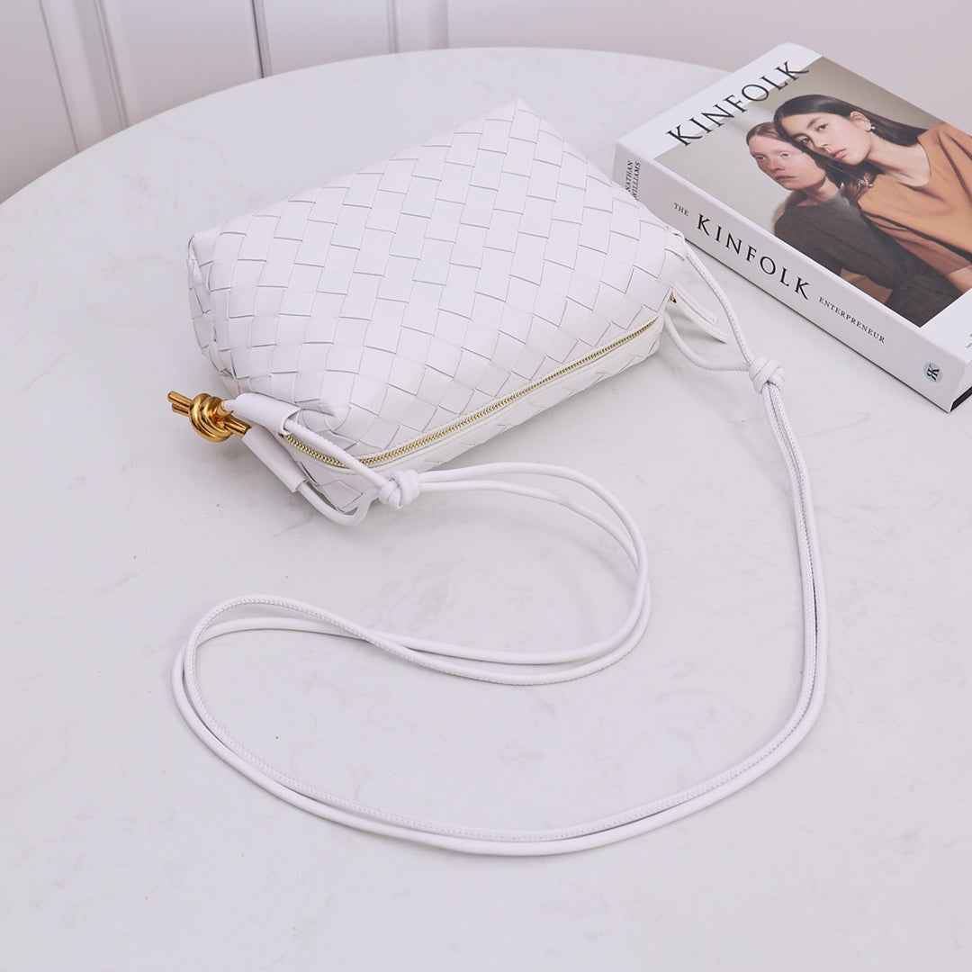Bottega Veneta Small Loop Camera Bag 723548 White leather