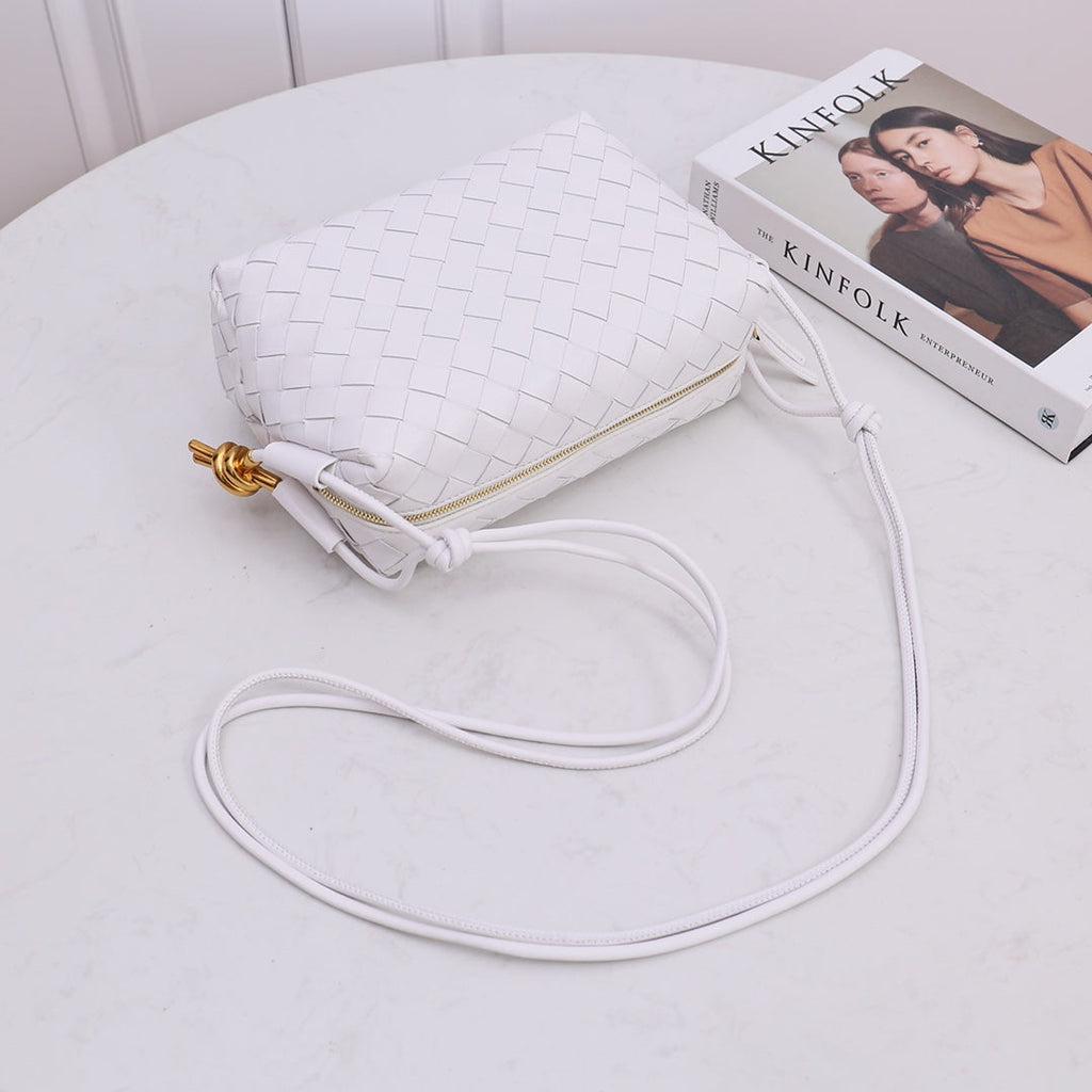 Bottega Veneta Small Loop Camera Bag 723548 White leather