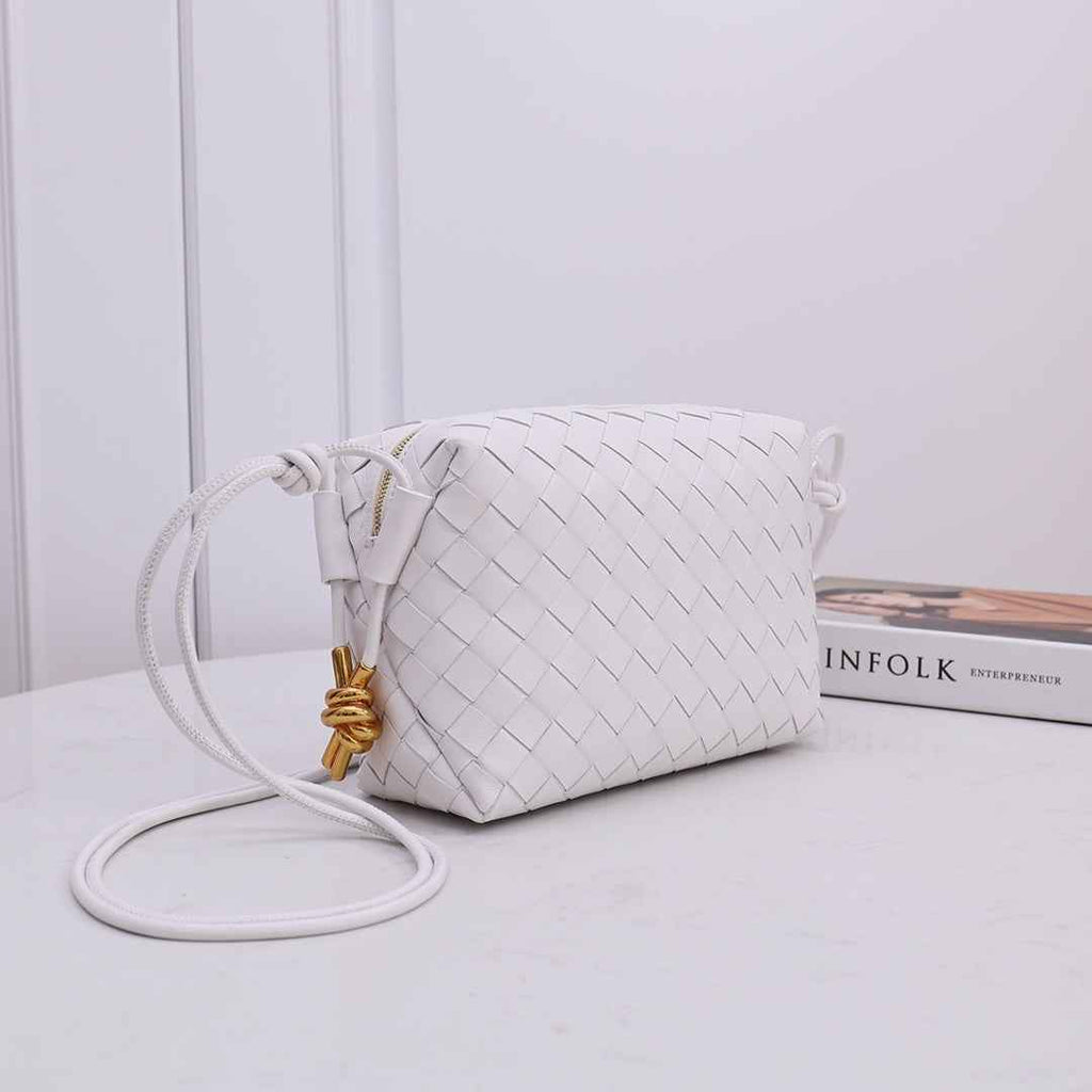 Bottega Veneta Small Loop Camera Bag 723548 White leather