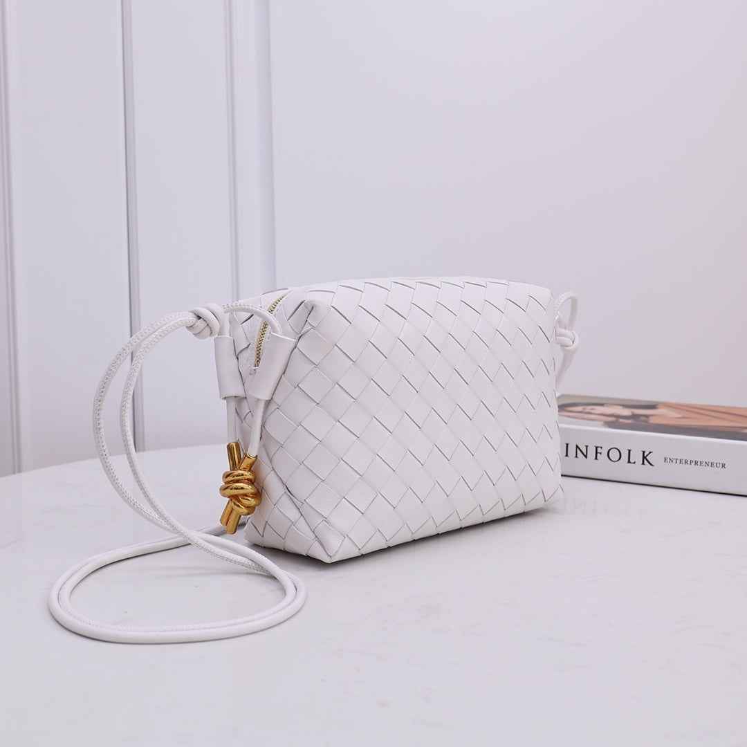 Bottega Veneta Small Loop Camera Bag 723548 White leather