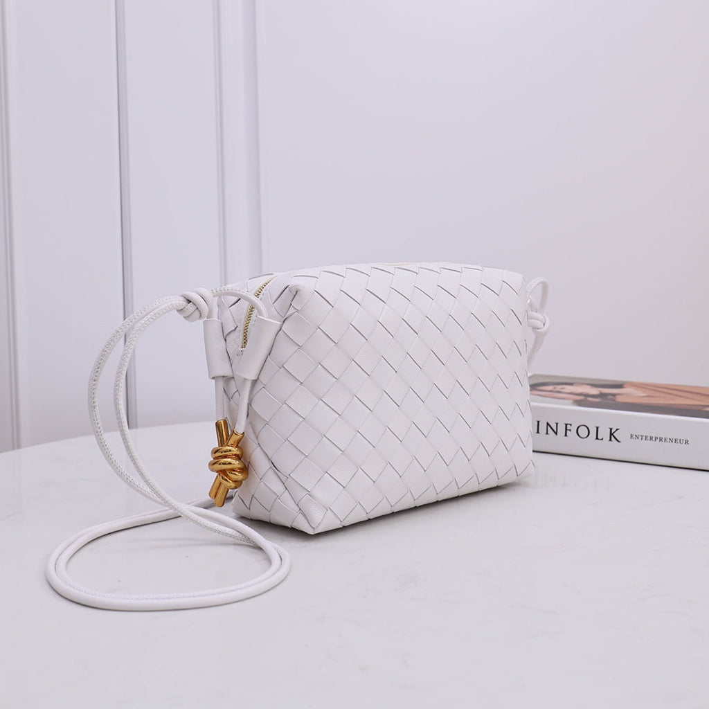 Bottega Veneta Small Loop Camera Bag 723548 White leather