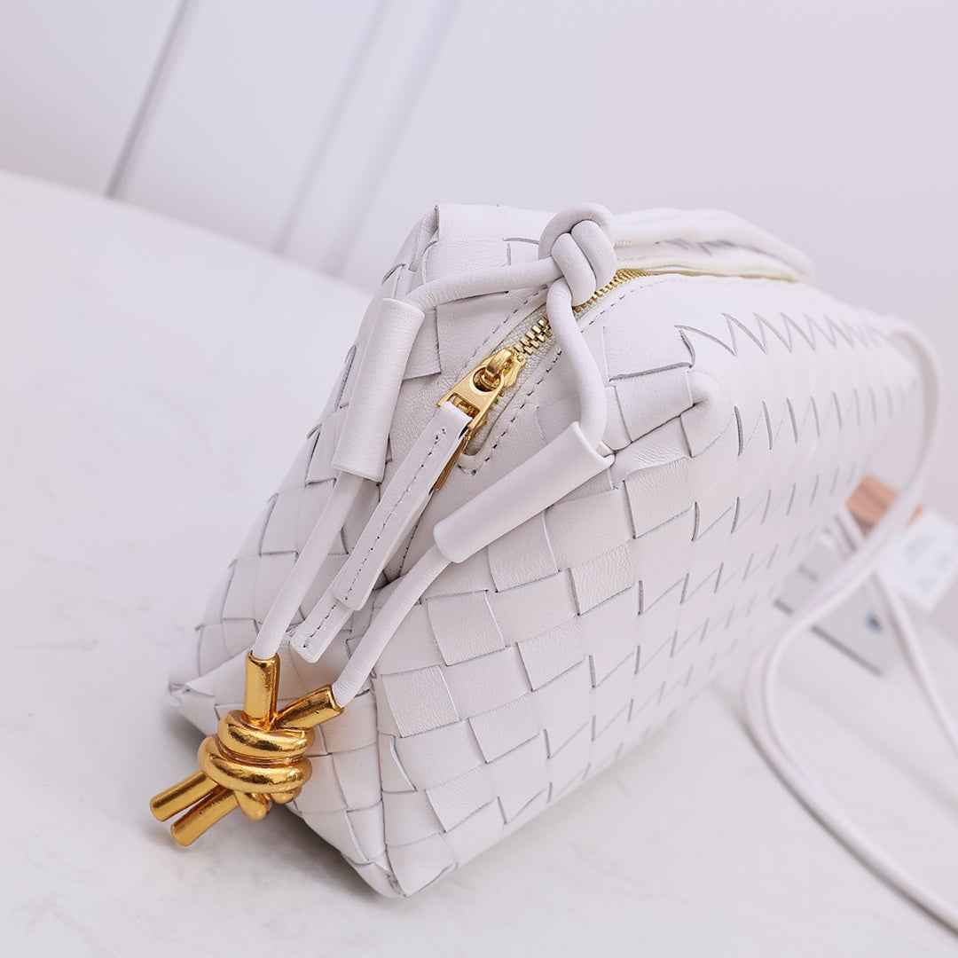 Bottega Veneta Small Loop Camera Bag 723548 White leather
