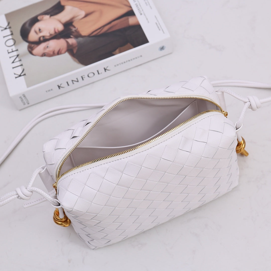 Bottega Veneta Small Loop Camera Bag 723548 White leather