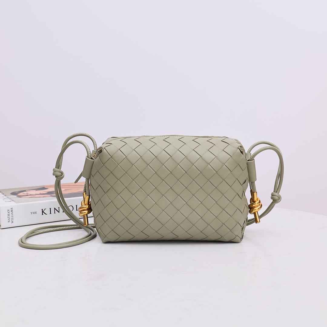 Bottega Veneta Small Loop Camera Bag 723548 Light Gray leather