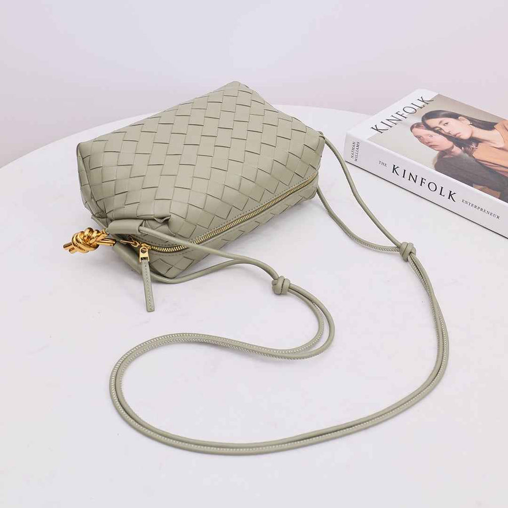 Bottega Veneta Small Loop Camera Bag 723548 Light Gray leather