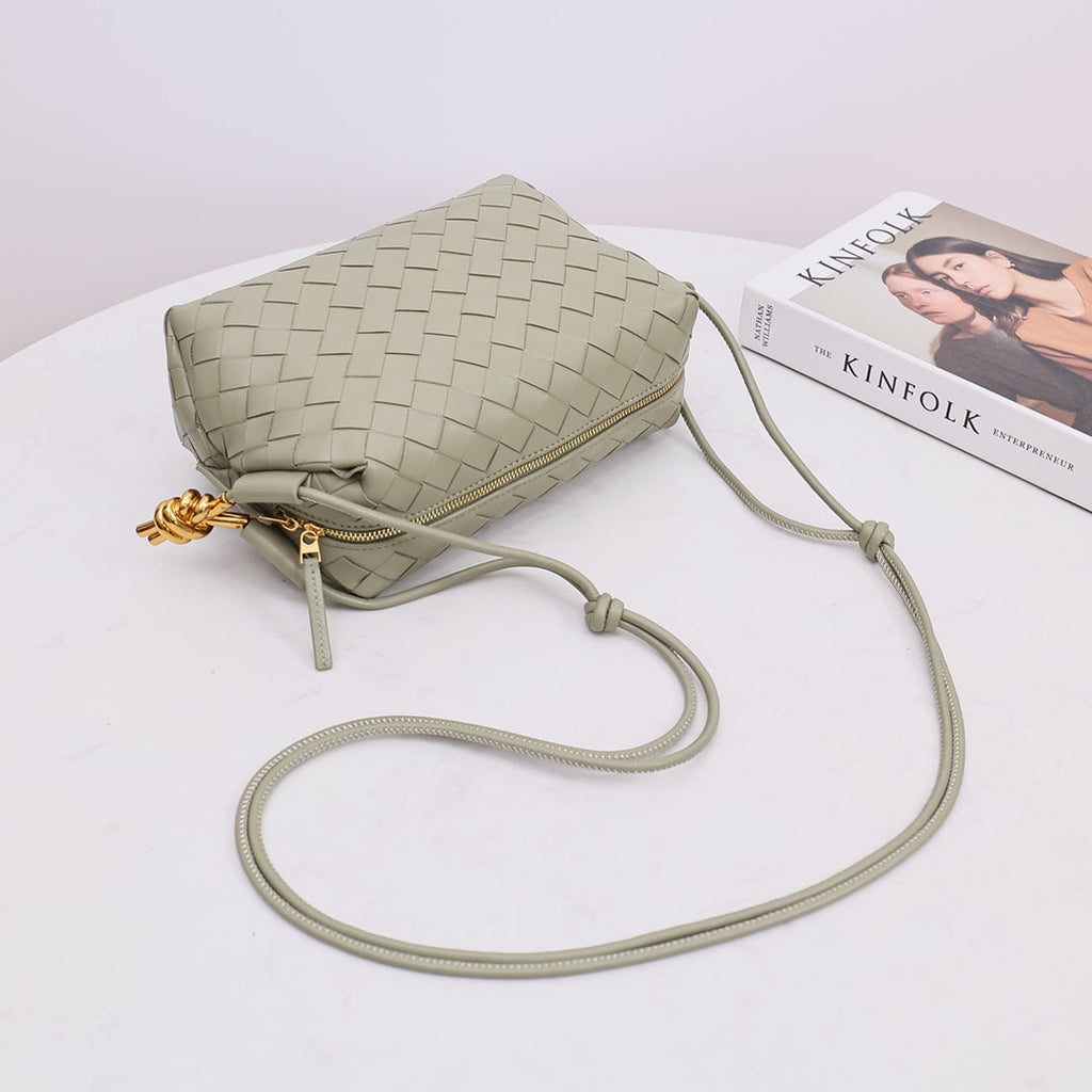 Bottega Veneta Small Loop Camera Bag 723548 Light Gray leather