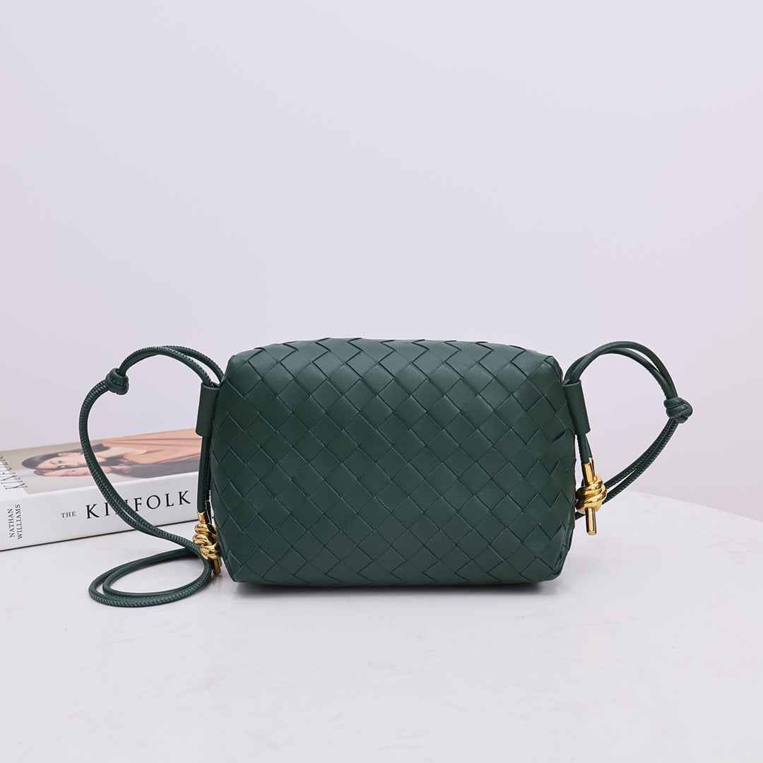 Bottega Veneta Small Loop Camera Bag 723548 Green leather