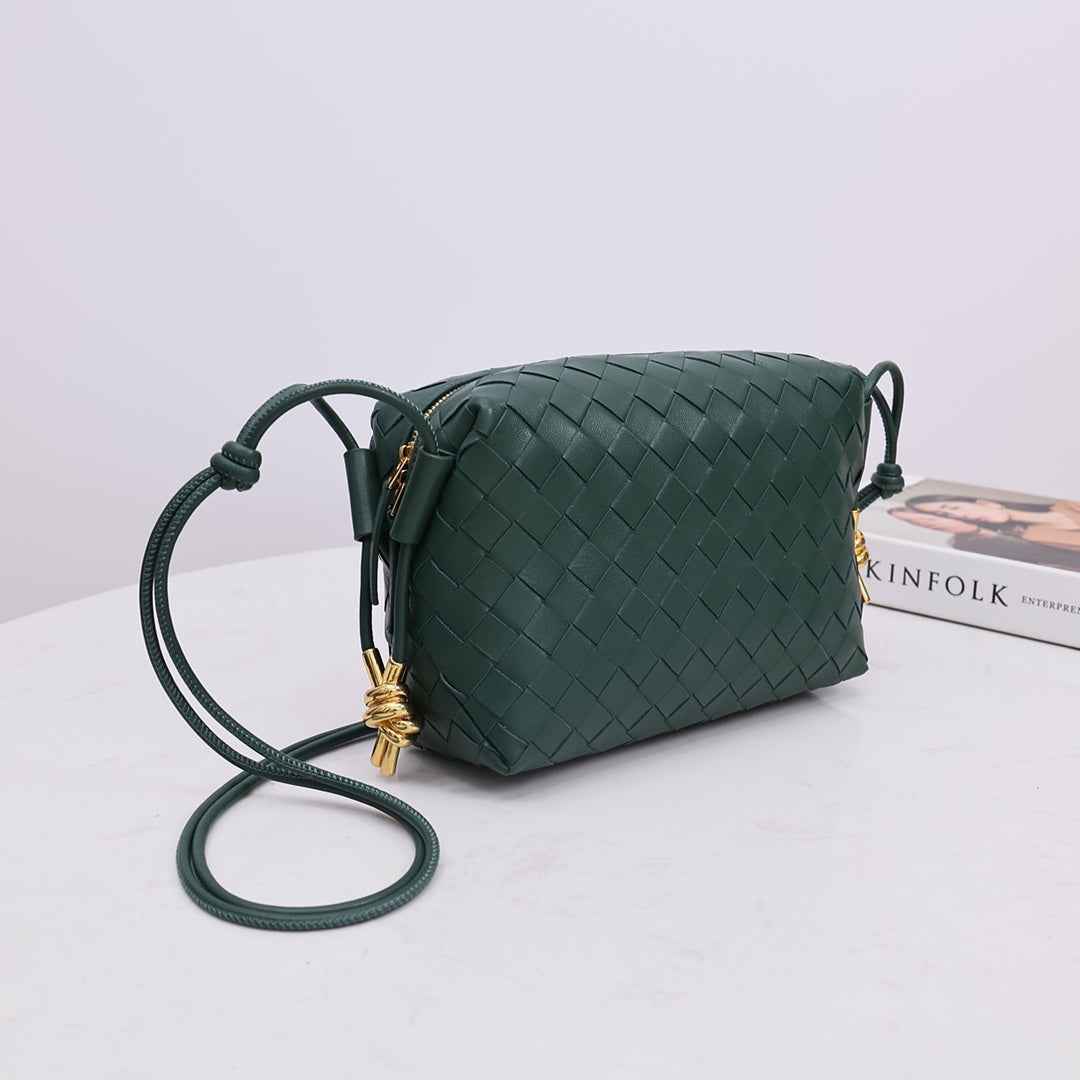 Bottega Veneta Small Loop Camera Bag 723548 Green leather