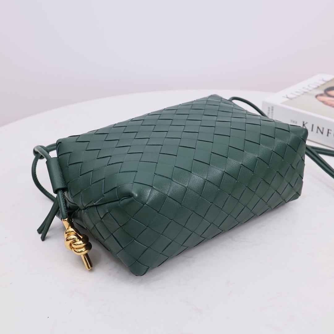 Bottega Veneta Small Loop Camera Bag 723548 Green leather