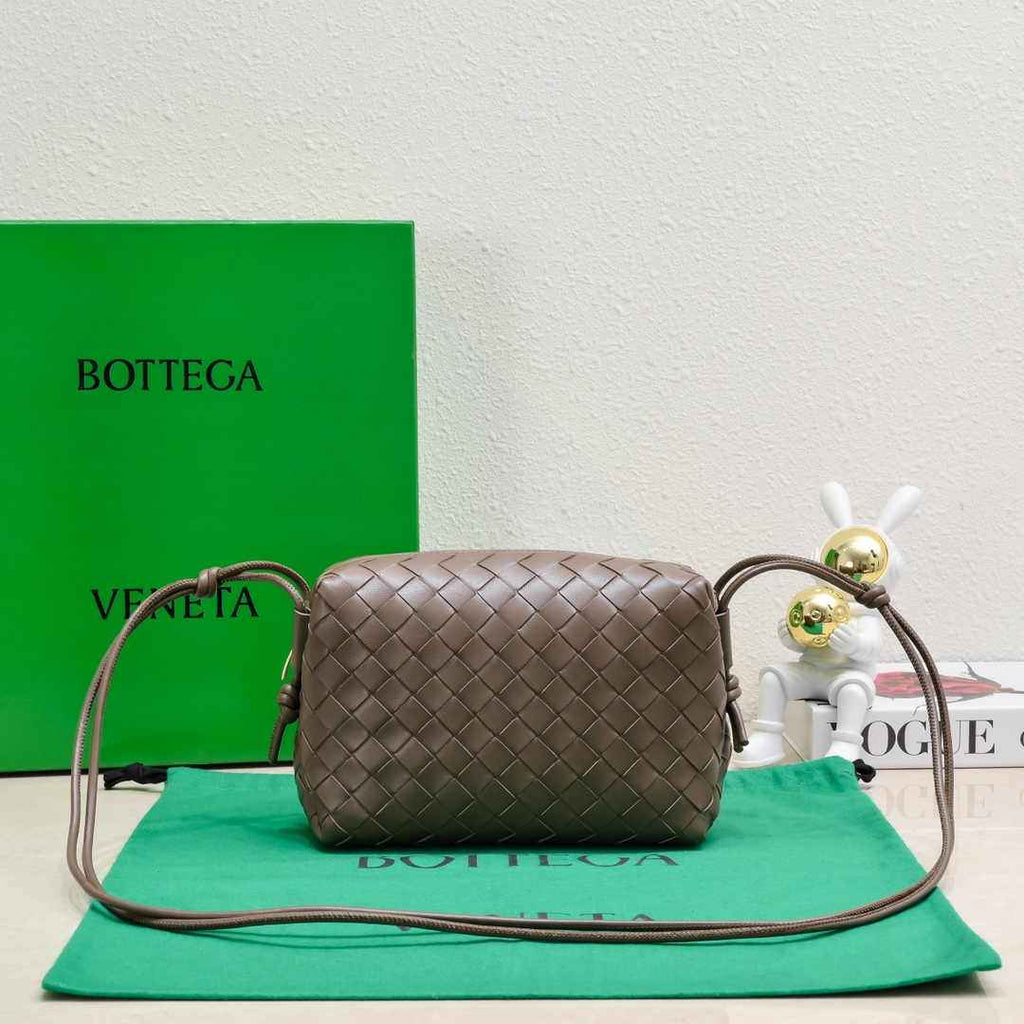 Bottega Veneta Small Loop Camera Bag 723548 Brown Intrecciato leather