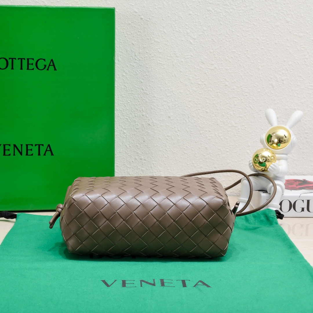 Bottega Veneta Small Loop Camera Bag 723548 Brown Intrecciato leather