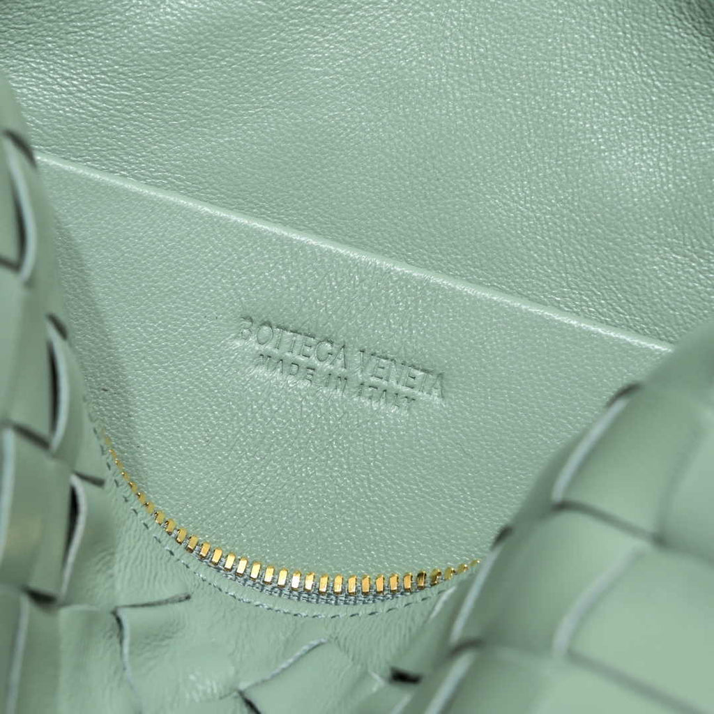 Bottega Veneta Small Loop Camera Bag 723548 Light Green Intrecciato leather