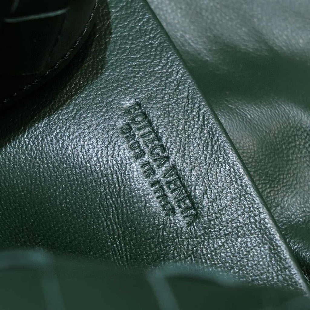 Bottega Veneta Small Loop Camera Bag 723548 Dark Green Intrecciato leather