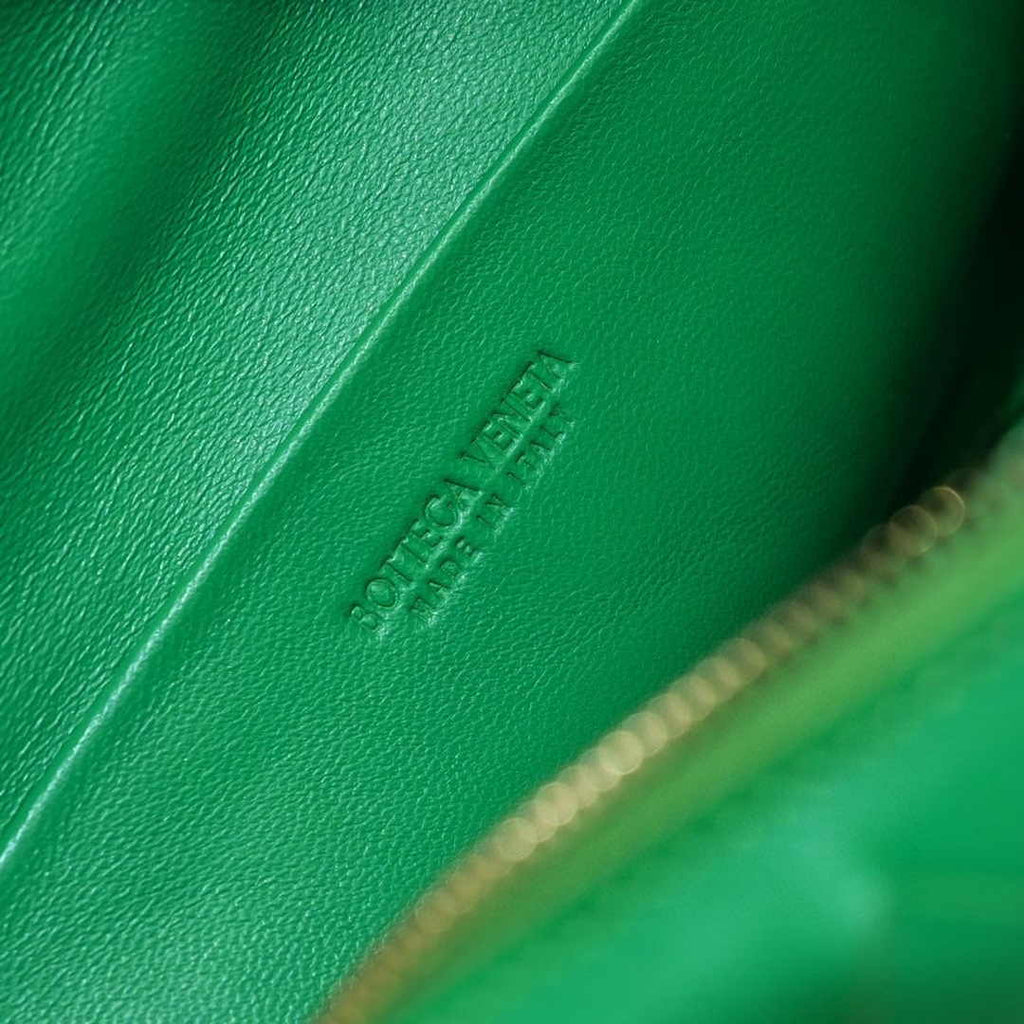 Bottega Veneta Small Loop Camera Bag 723548 Green Intrecciato leather