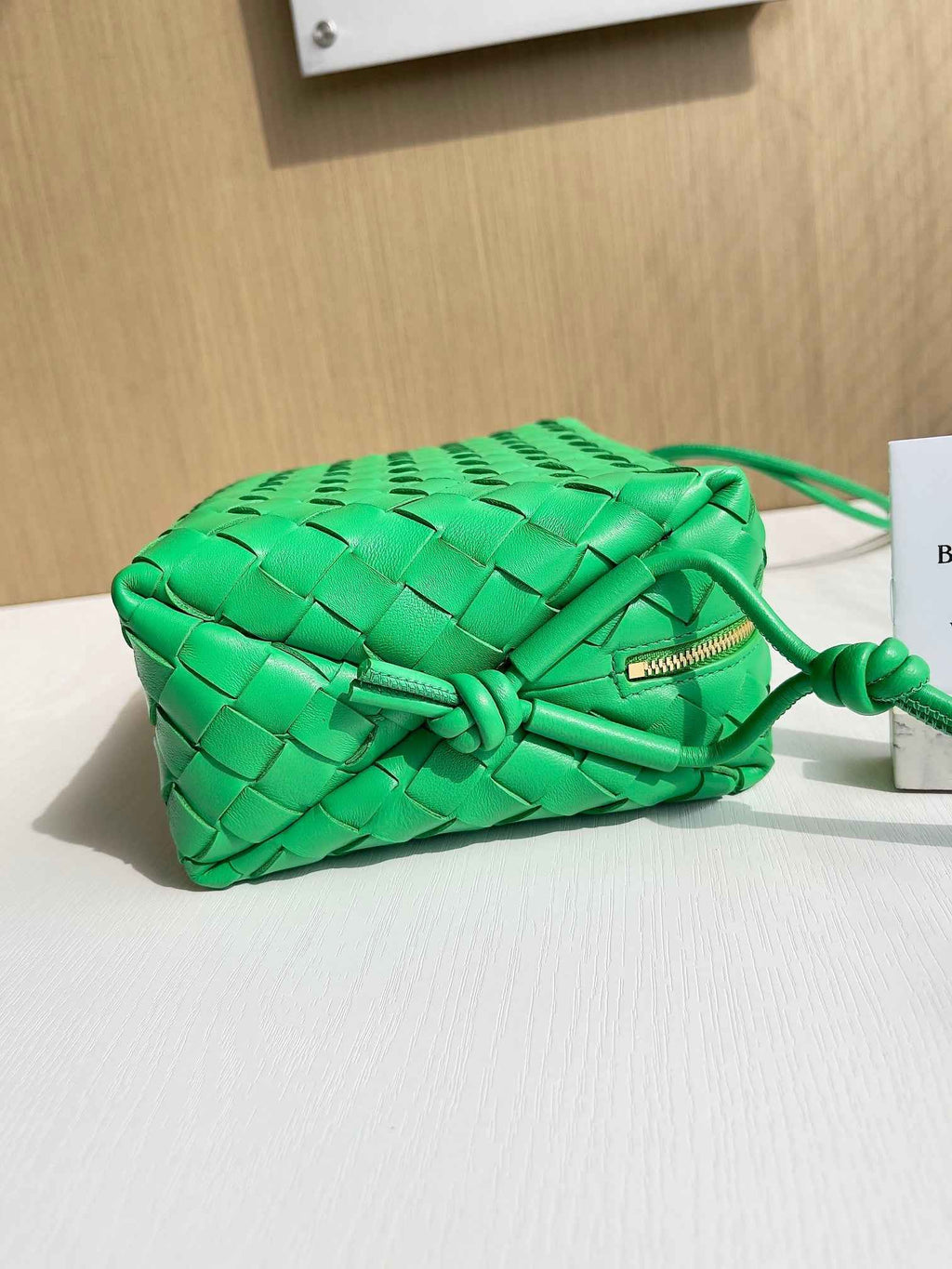 Bottega Veneta Small Loop Camera Bag 680255 Lambskin Green