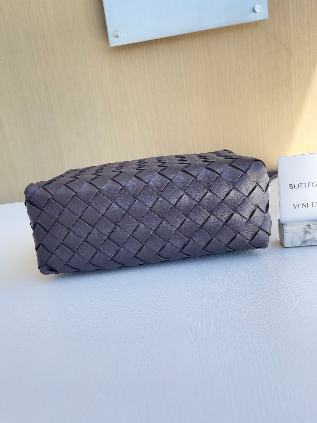 Bottega Veneta Small Loop Camera Bag 680255 Lambskin Dark Purple