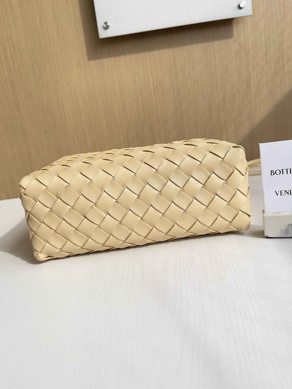 Bottega Veneta Small Loop Camera Bag 680255 Lambskin Apricot