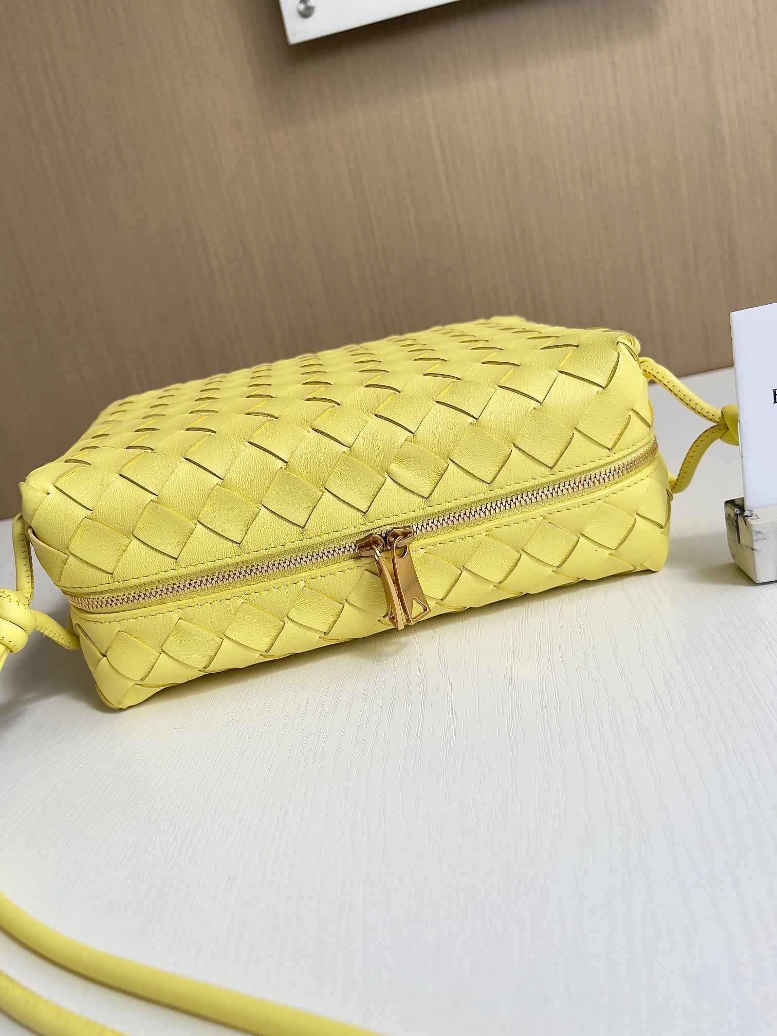 Bottega Veneta Small Loop Camera Bag 680255 Lambskin Yellow