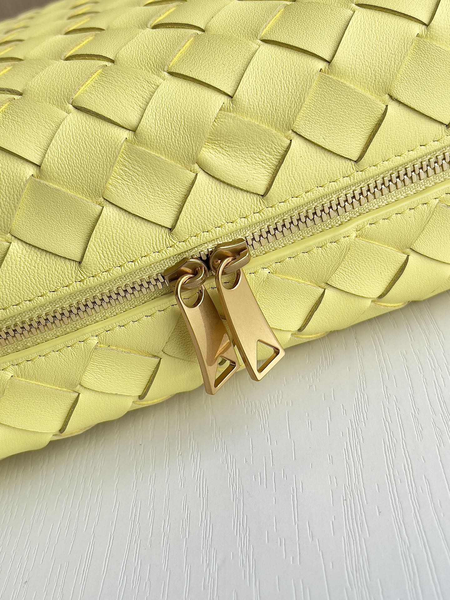 Bottega Veneta Small Loop Camera Bag 680255 Lambskin Yellow